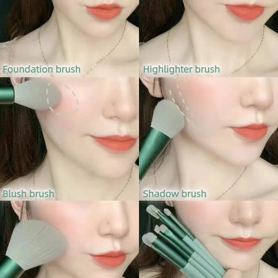 Wholesale Unique Bling Luxury Makeup Brush Set 13 pcs Quality Soft Vegan Professional Makeup BrushSet Vendor