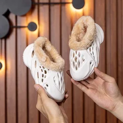 Hot Sale Winter Clogs men and women cotton shoes baby fluffy shoes Yezz fur Kids Slippers
