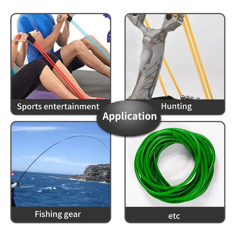 Flexible Strong Elastic Latex Hose Rubber Band Latex Tube for Hunting Slingshot Slingshot Catapult Bungee Round