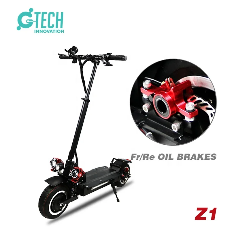 Gtech Fat Tire Folding Wide Two Wheel Adult dual motor Foldable electric scooter