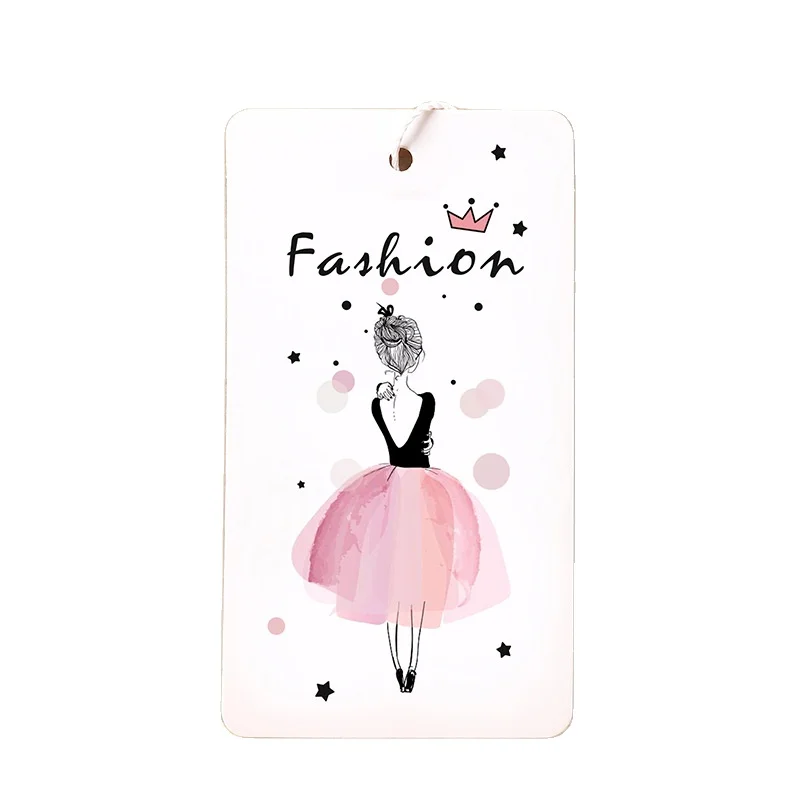 Custom high grade garment tags black cardboard swing tickets blank handmade tags clothes Label Garment Paper Hang Tag
