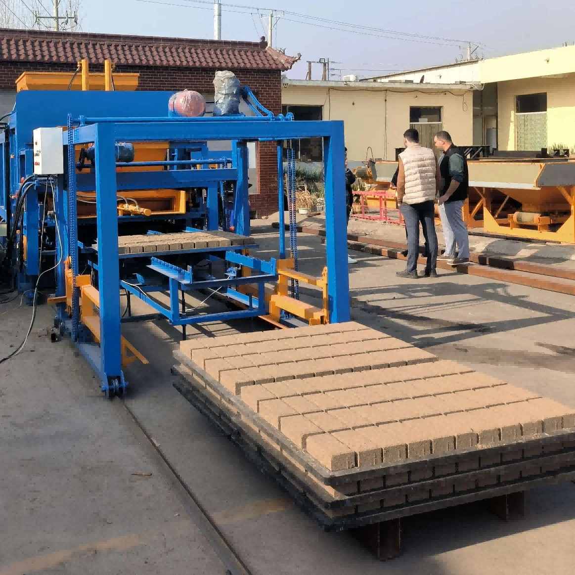 QT12-15 Automatic cement concrete brick machine  Block Production Line
