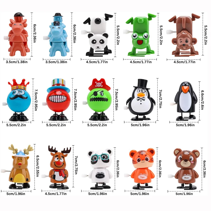 Wind Up Toys Kids Assorted Animals Walking Jumping Classroom Gifts Birthday Party Favors Goody Bag Filler Easter Clockwork Toys