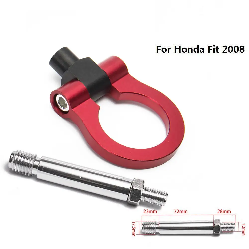 AUSO Car Aluminum Auto Parts Trailer Hook Ring Eye Tow Towing Front Rear Tow Hook For Honda FIT 08