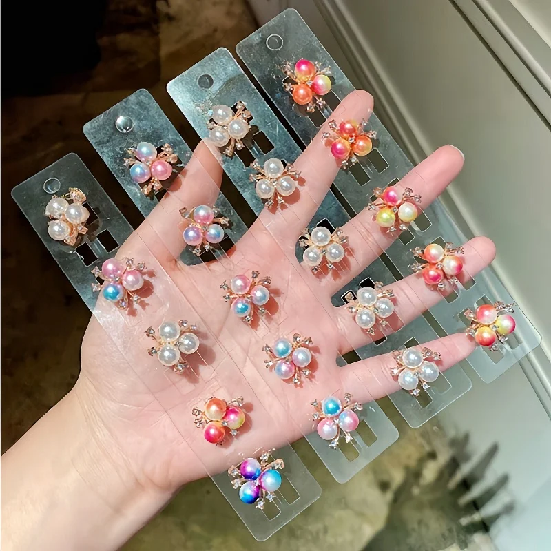 Wholesale Rhinestones Pearl Hair Clip Button Hand Made Fashion Bridal Hair Accessories Wedding Diy Alloy Crystal Hair Claw