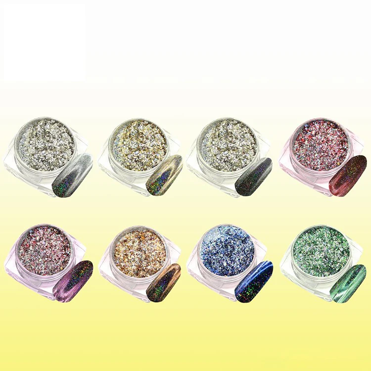 Поставка Подгонянный порошок ногтей декоратор макияж Хамелеон эффект голографический блеск пигмент