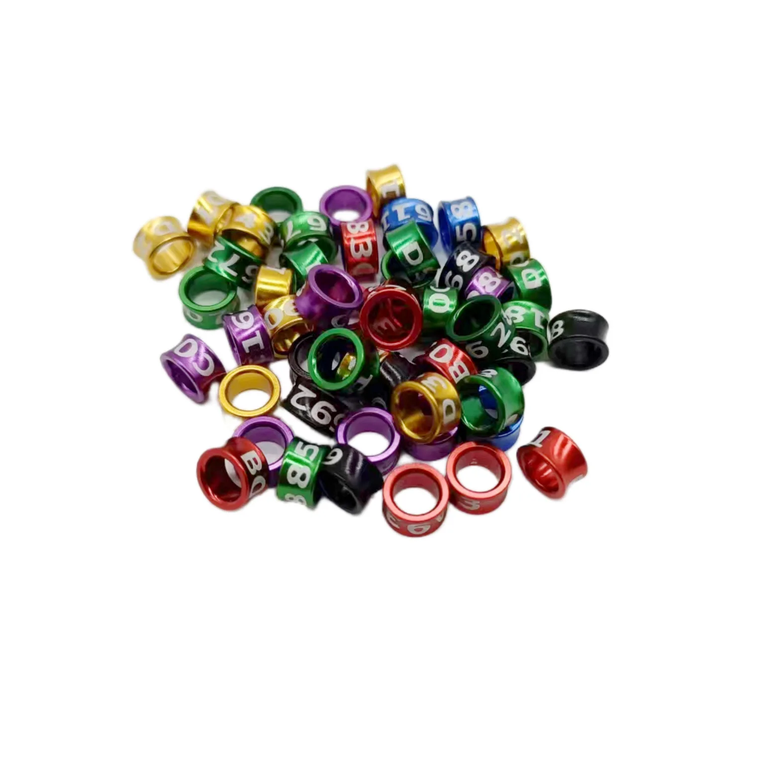 2024 Aluminium Rings For Canaries And Finches Foot Rings For Racing Birds Leg Bands With Laser Printing For Birds