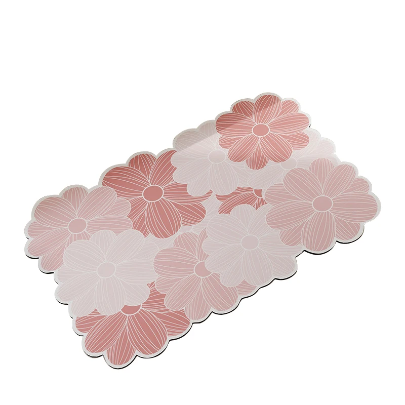 Wholesale Eco Friendly Bathroom Super Absorbent Quick Drying  Non-Slip Soft Diatomite Bath Mat