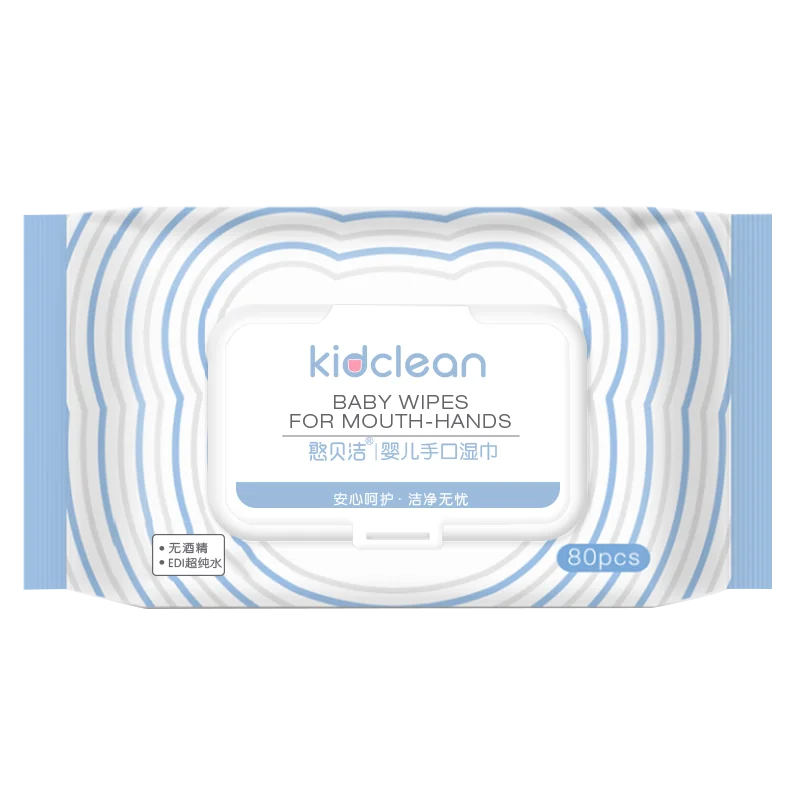 Baby Wet Wipe No Alcohol Tissue Custom Travel Case Eco Friendly Cleansing Disposable Baby Wipe For Face and mouth