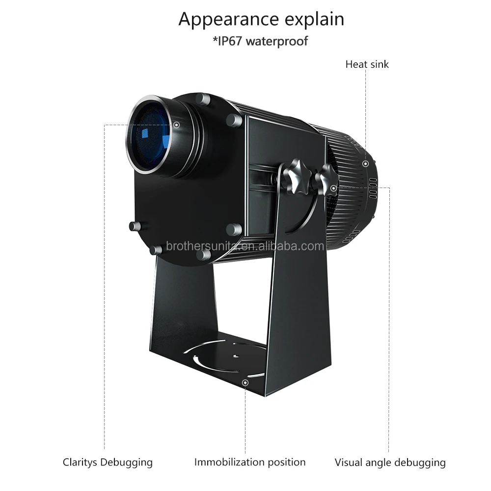 Hot sale outdoor LED Logo Gobo Projector waterproof 260W Custom Outdoor LED Projector Light