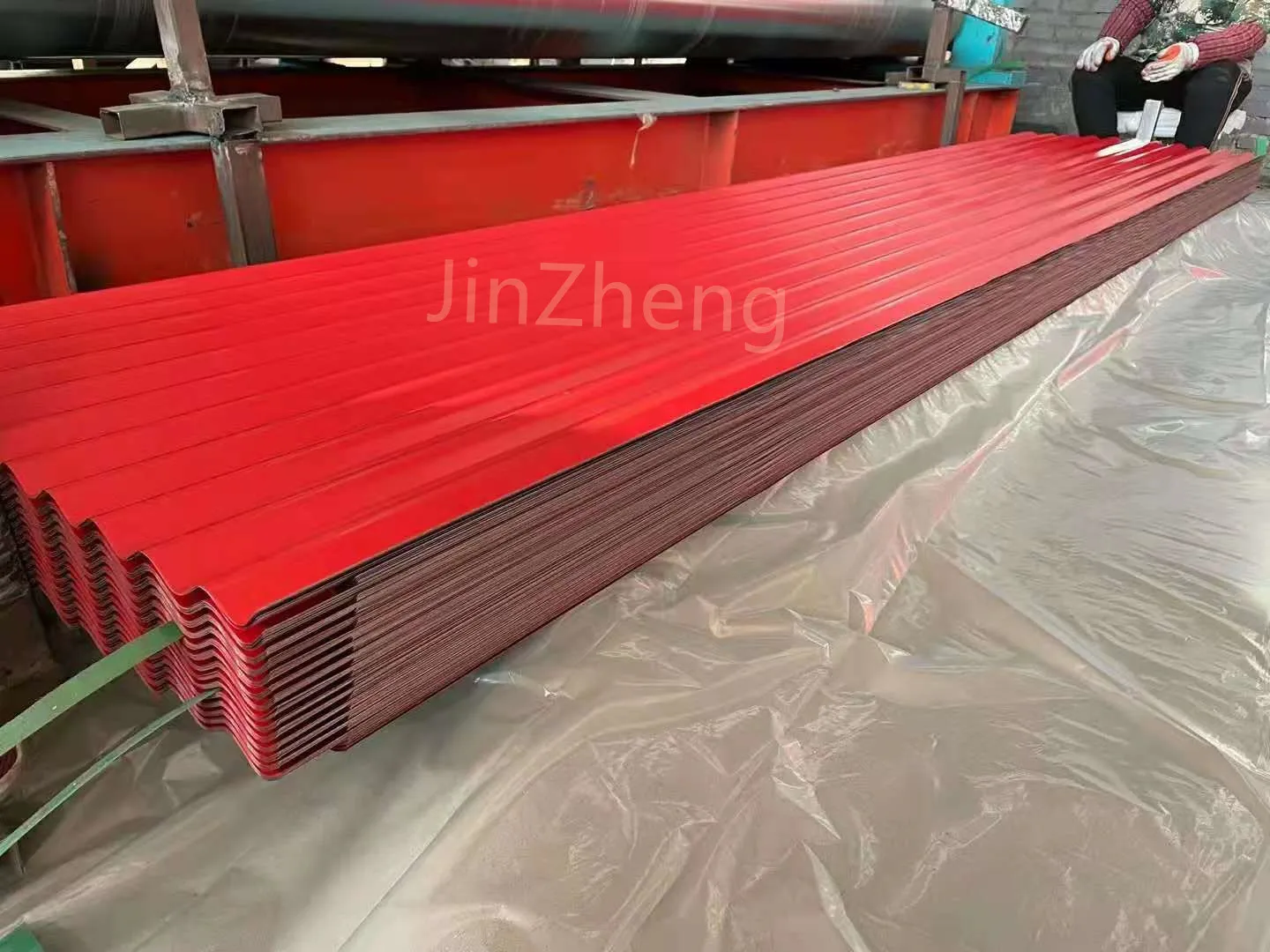 Color Coated Colorful Roof Steel Tiles Galvanized Galvalume Roofing Corrugated Steel Ppgi Ppgl Metal Zinc Tile Roof Sheet