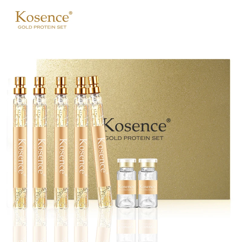 Kosence golden collagen thread face care firming lifting serum korean 24k gold protein thread
