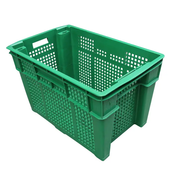 JOIN Plastic Perforated Fruit Crates Plastic Crates Piles Of Nests Flip Crates Turnover Plastic Warehouses Storage