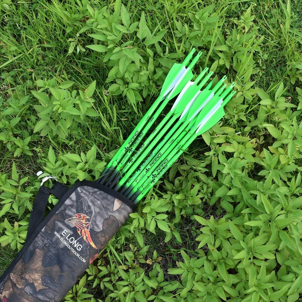 Elong Archery 7.8mm Rollfiberglass Arrows Bi-color High Quality Arrows For Outdoor Shooting Hunting