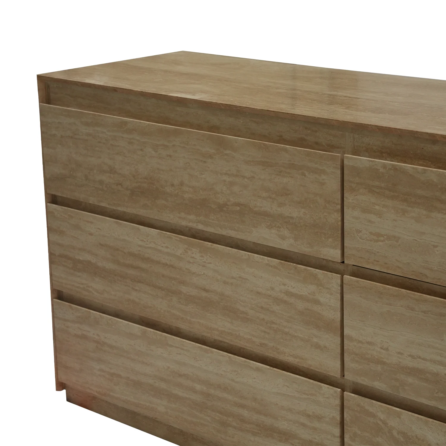 Simple natural marble indoor furniture drawers marble dressing cabinets