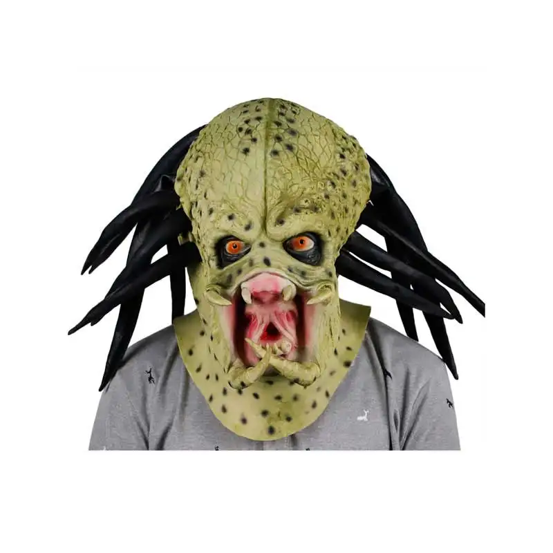 
Molezu Horror Predator Cosplay Head Mask Alien Martian Scary Latex Monster Pary Mask for Halloween Occasions 