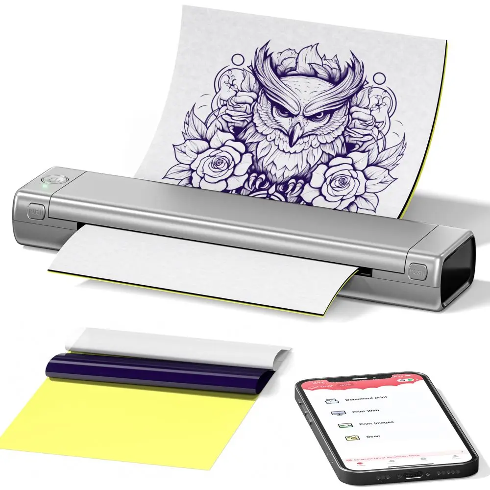 Phomemo M08F Bluetooth A4 Tattoo Printer Mini Thermal Tattoo Printer Machine Factory Manufacturer Tattoo Stencil Printer