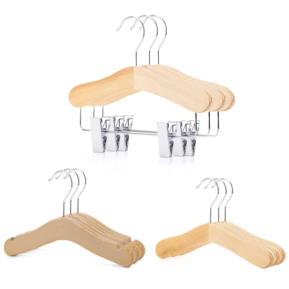 High Quality Colored Wooden Children Kids Baby Clothes Hangers