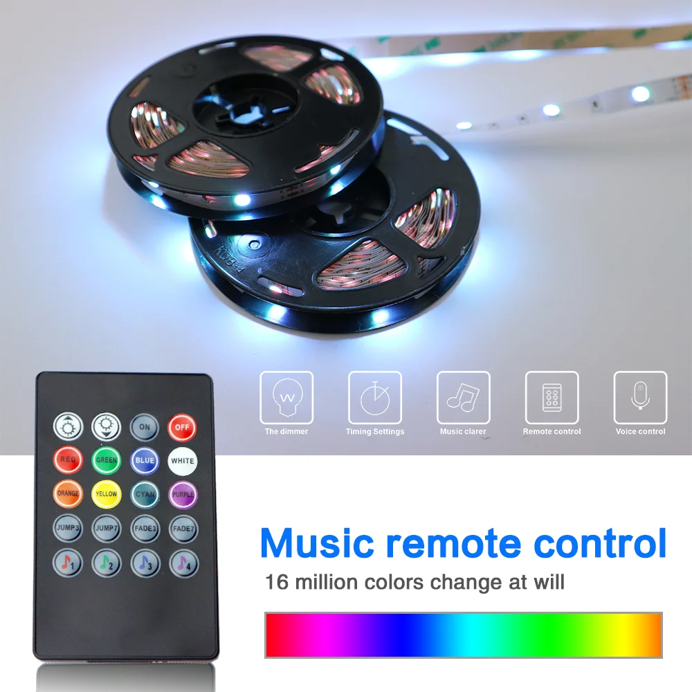 Christmas Tree Led Strip Lights With 20 Keys Remote Control Smd 5050 Smart Led Strip Light