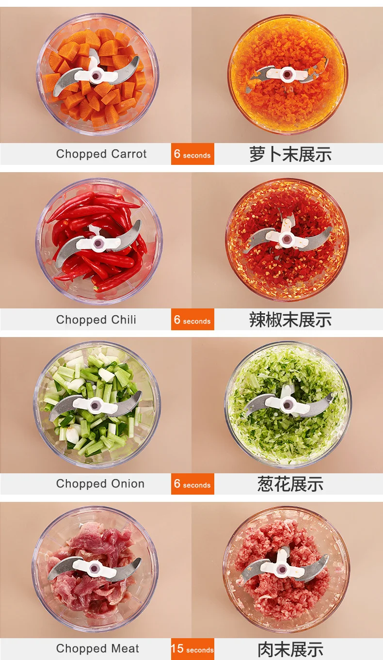 Factory  vegetable chopper high quality Manual food chopper kitchen tools 900ML pull chopper