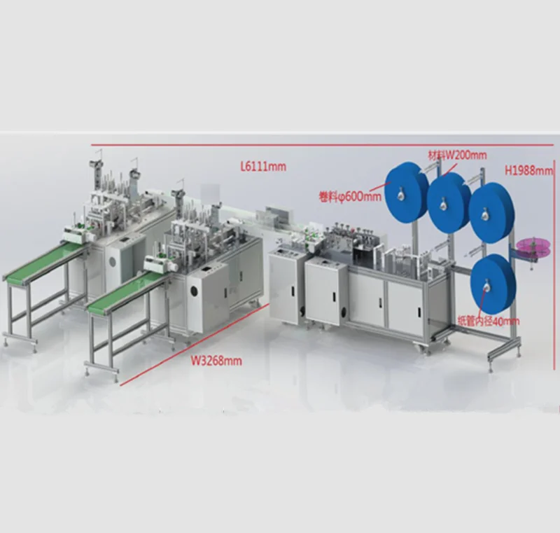 fully automatic 3 ply nonwoven fabric medical Mask Making Machine disposable face