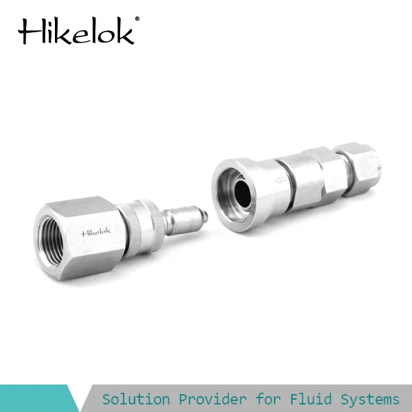 Double End Shut-off Coupling Stainless Steel 316 NPT to Ferrule Tube Fittings Fuel Quick Connector