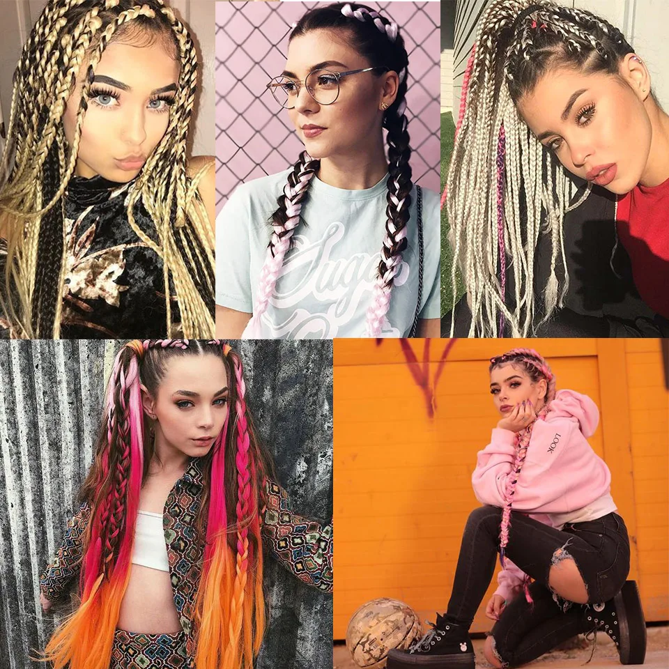 
Factory Wholesale kanikalon synthetic braiding hair 82inches 165g Jumbo Braid,Synthetic Braiding Hair Extension 