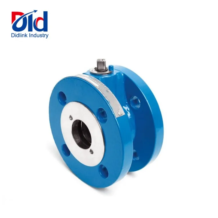wafer type ball valve handle operated cast iron ball valve blue color