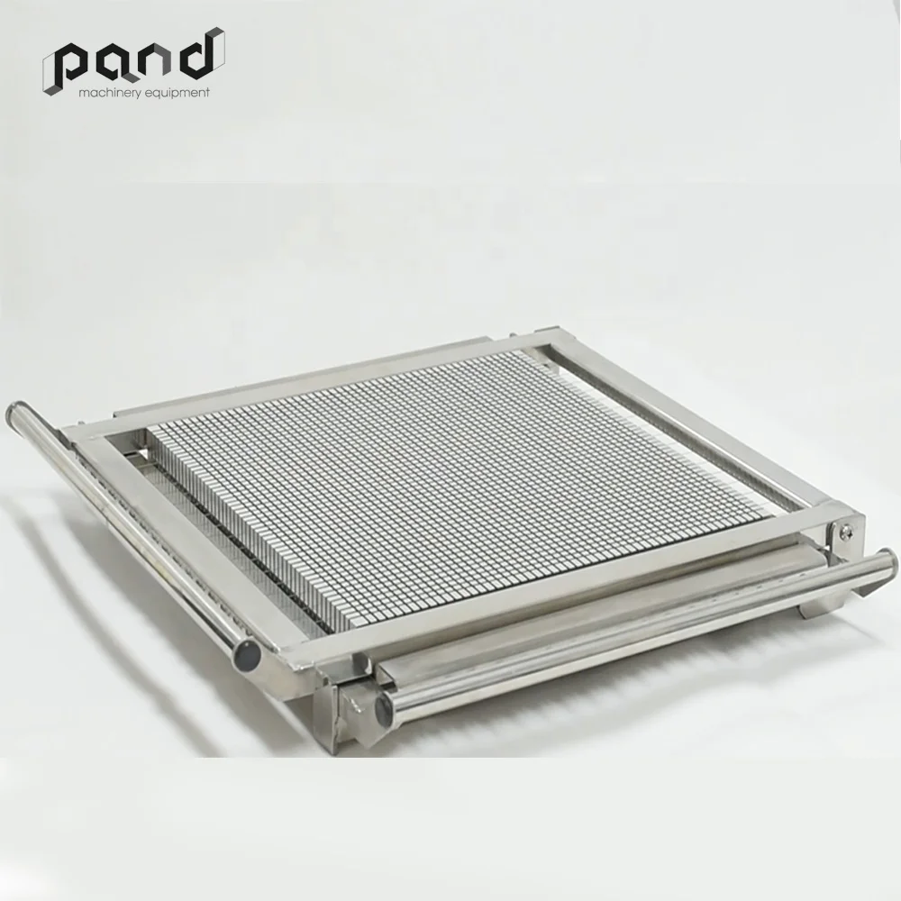 Square grid cake tofu cheese candy chocolate bar wire cutter