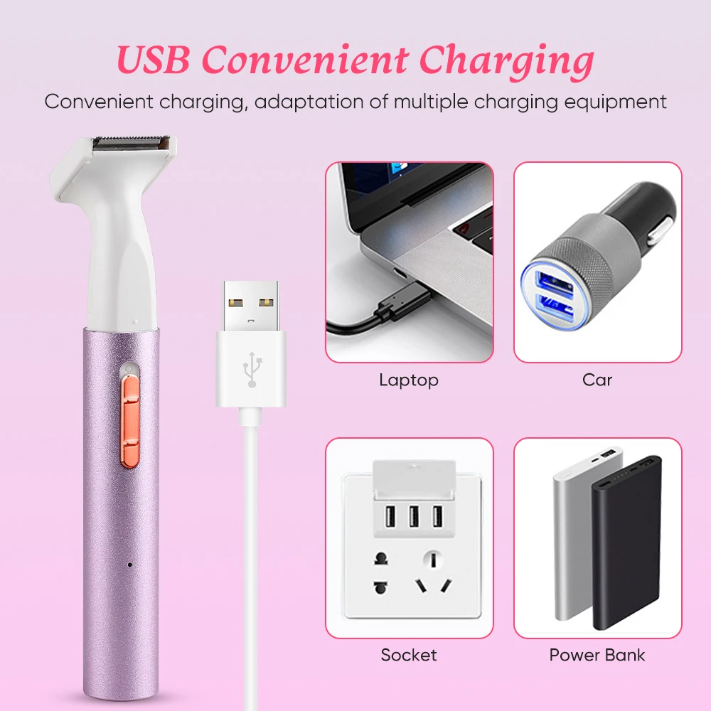 4 in 1 Electric Lady Shaver Hair Remover for Face Body Bikini Hair Removal Epilator for Women