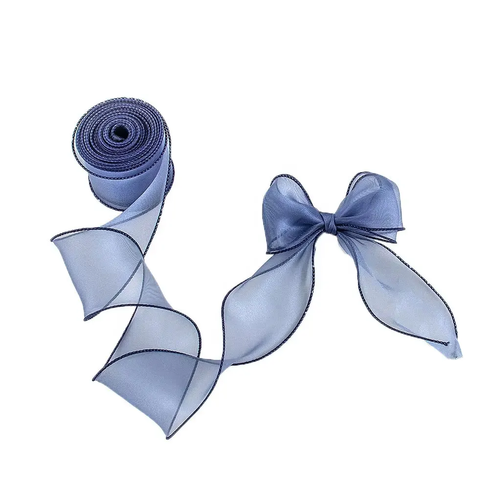 INUNION Ribbon Organza Sheer Ribbon 4cm x 10Yd in Total Handmade Eco-Friendly Fabric Ribbons for Gift Wrapping