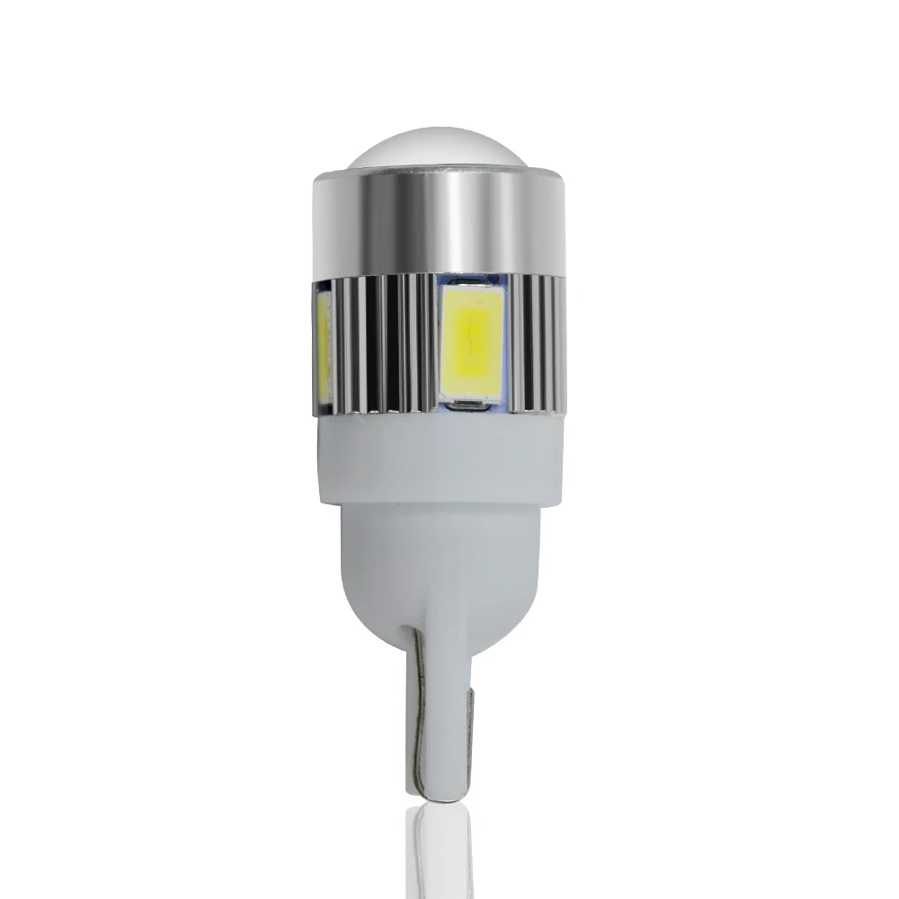 T10 W5W 6SMD LED 3W 5630 чип 12v Супер Холодный белый индикатор лампы 24v боковой габаритный фонарь автомобиля