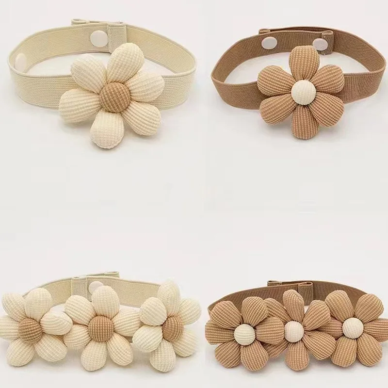 Curtain Tiebacks new style small cartoon flower tow colour , curtain decorations brown and beige colours curtain tiebacks