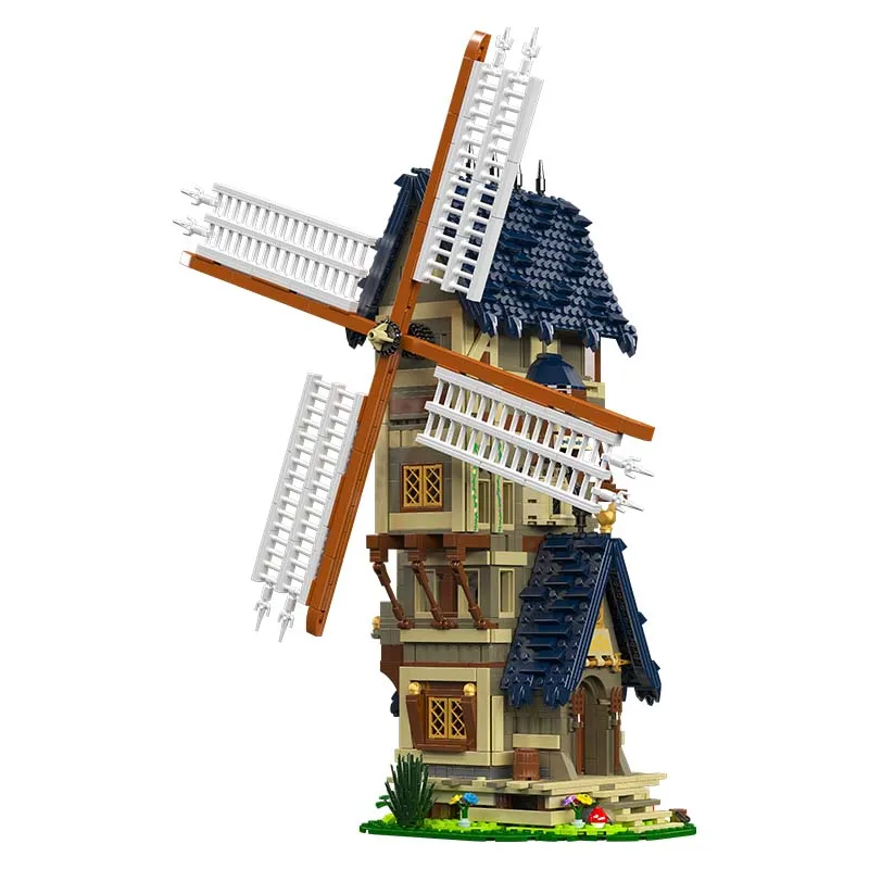 Mould King 10060 Mking Medieval World Windmill Motorized Carousel Luxury Lighting Kids Gift DIY Assemble Bricks Building Block