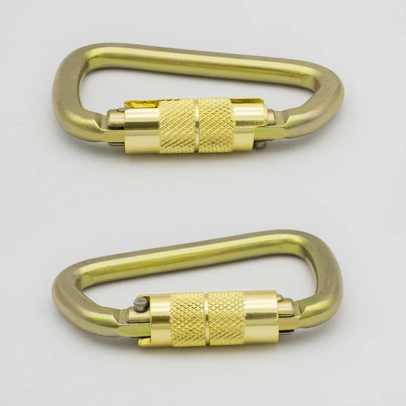 30KN стальной карабин Сверхмощный D-образный автоматический замок альпинистский карабин для воздушных работ