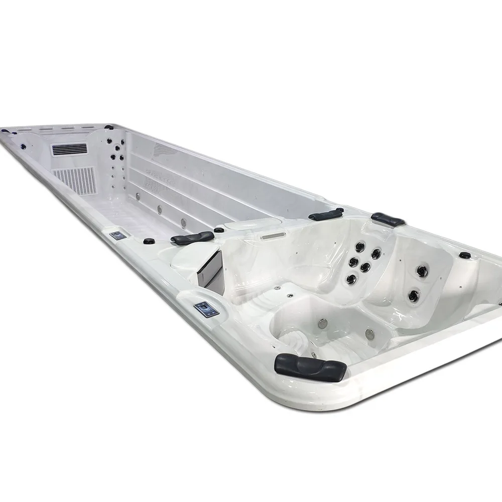 Сверхдлинный глубокий бесконечный бассейн 10 м, джакузи с 82 струями и противотеками