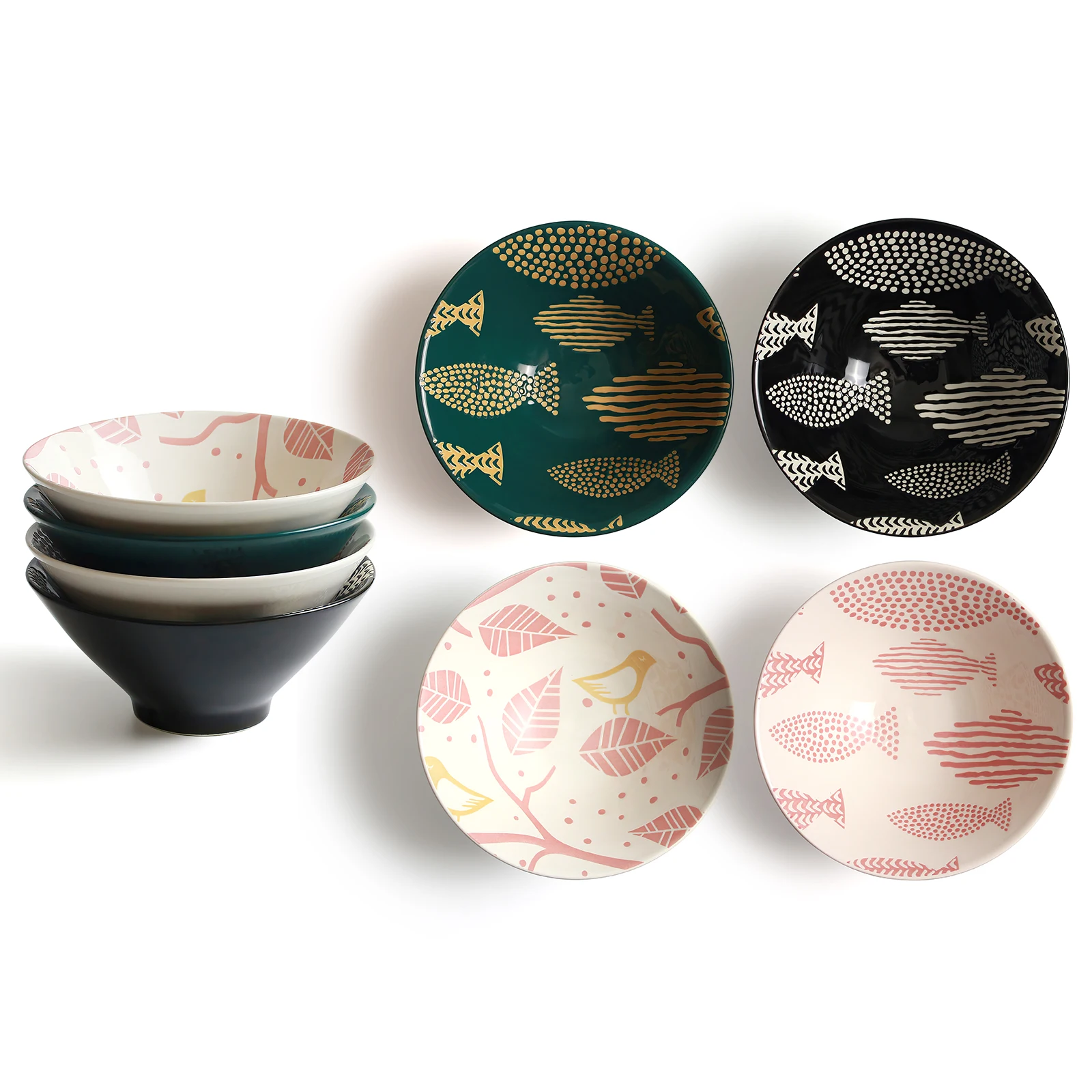 Ceramic Dinner Bowls Salad Mixing Bowl Color Bowls for Soup