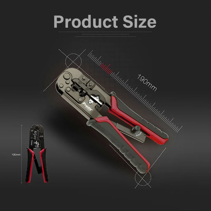 for Pass Through RJ11 RJ12  RJ45 connectors Cutter Stripper CAT5e/CAT6  Network LAN Wire Crimping Tool RJ45 Crimper Pliers