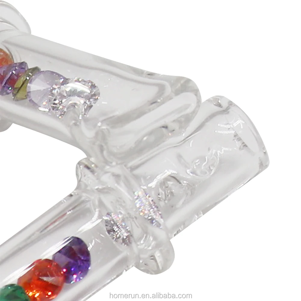 Diamond glass filter tips colorful gem inside clear tips rolling paper tip for smoking