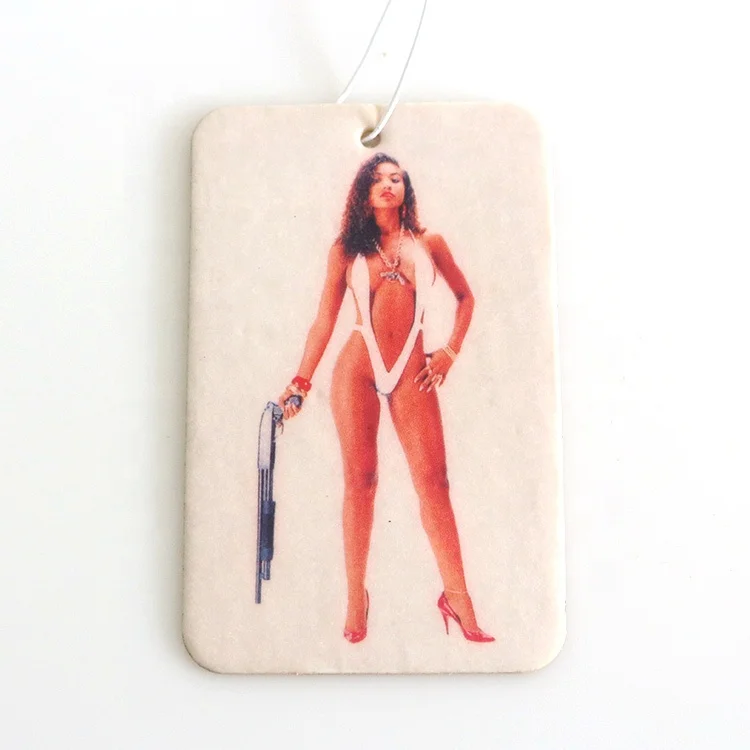 Gifts promotional printed hanging paper women sexy scents home toilet air freshener