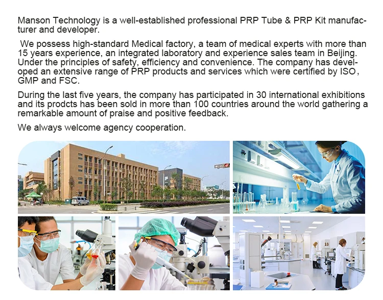 MANSON PRP Tube With Anticoagulant Stem Cell P Shot Near Me PRP Rich Plasma Platelet Rich Intraosseous defect