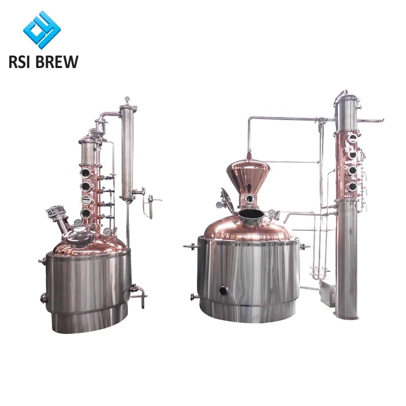 beer brewing equipment Copper pot still distillation boiler alcohol distillation equipment alcohol home distiller