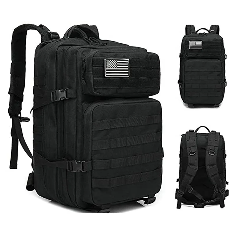 Custom Logo 45L Large Outdoor Sports Military Molle Bag Gym Gear Army Tactical Backpack Bag for Hiking Survival