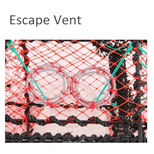 Norway market  lobster crab trap red black PE net crab pots traps