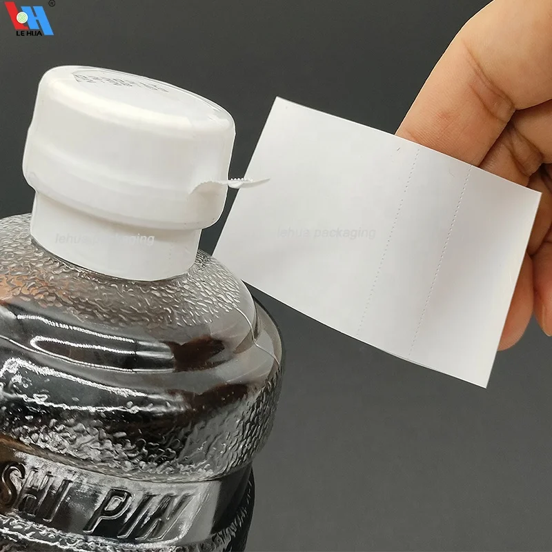 Custom Logo White Perforated Heat Shrink Wrap Bands Shrink Safe Sealed Band For Bottle Necks Jars Cap Seal