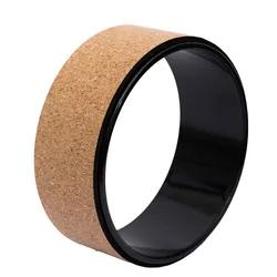 Custom Fitness Balance Training Eco Friendly Natural Rubber Cork Yoga Wheel