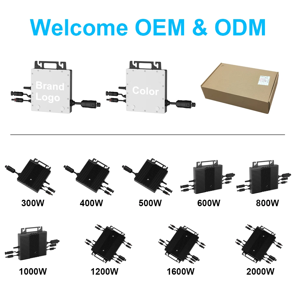 Household Micro Inverters 800W Solar Inverter Plug Cord Length 3Meters 1000W Solar Panel Solar Micro Inverter