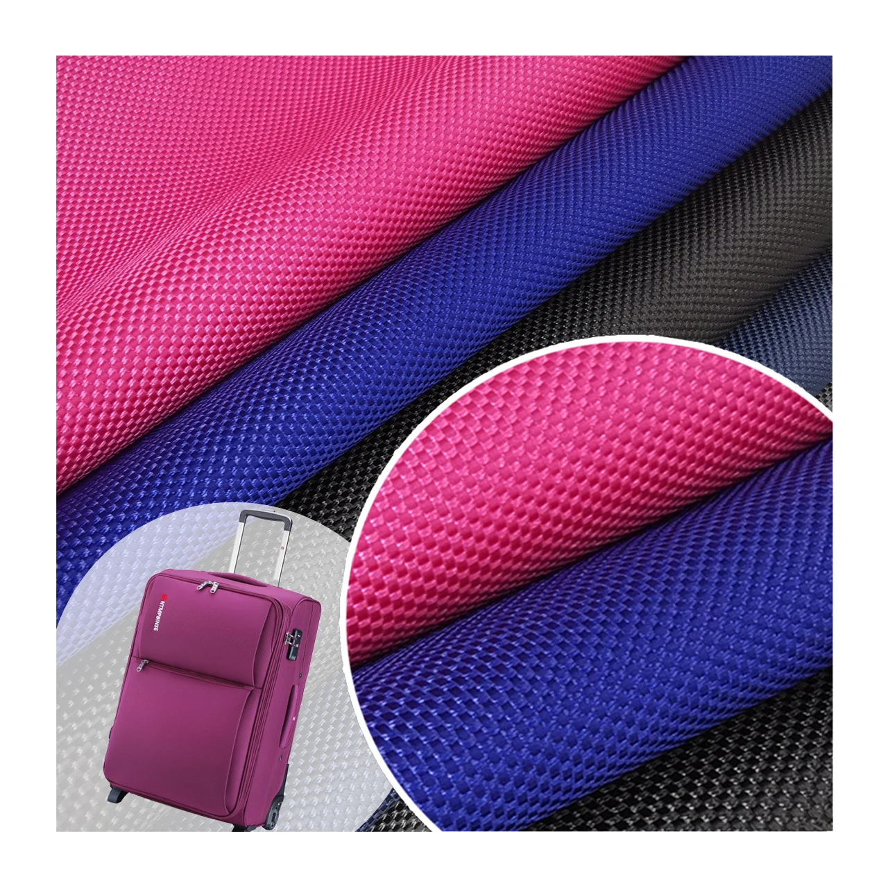 Wholesale 100% polyester fabric PVC coated1680D waterproof oxford fabric for luggage