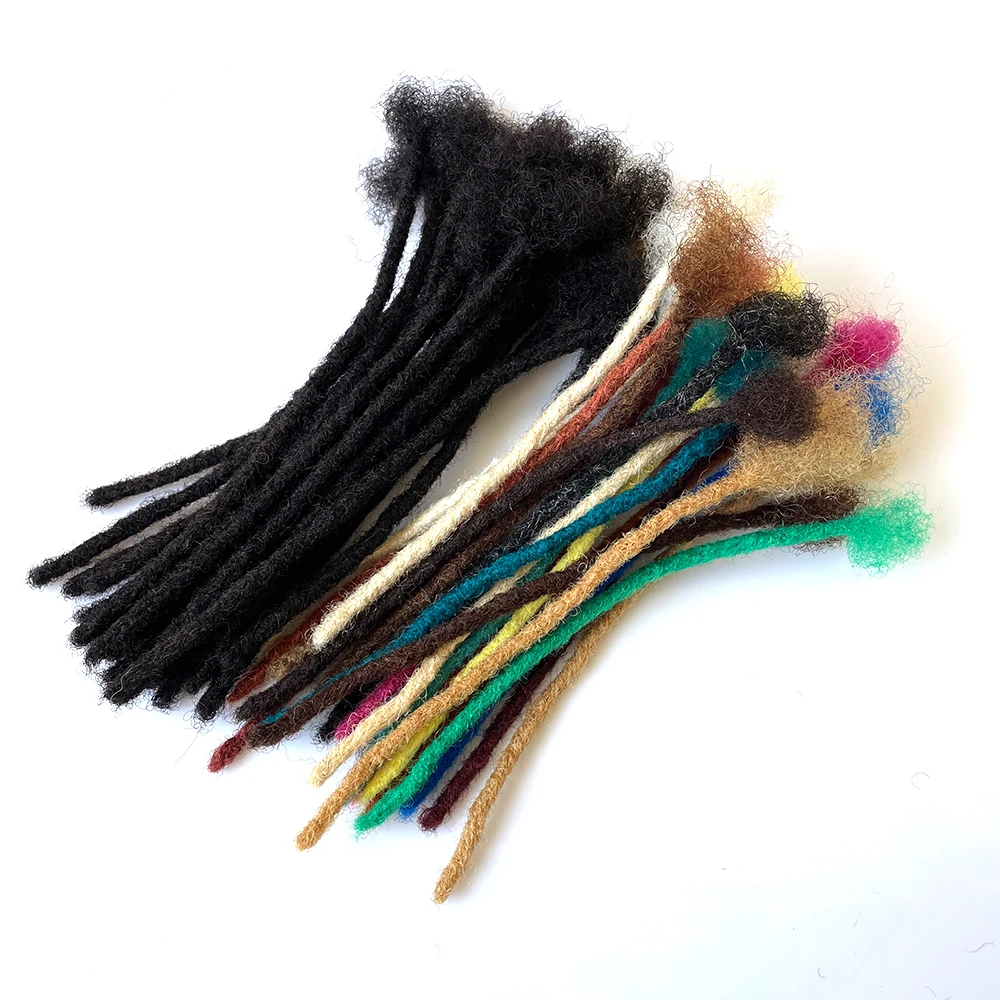 Natural Black Loc Extension Human Hair  Can Be Dyed and Bleached for Men/Women/Kids Real Dreadlock Extensions Human Hair