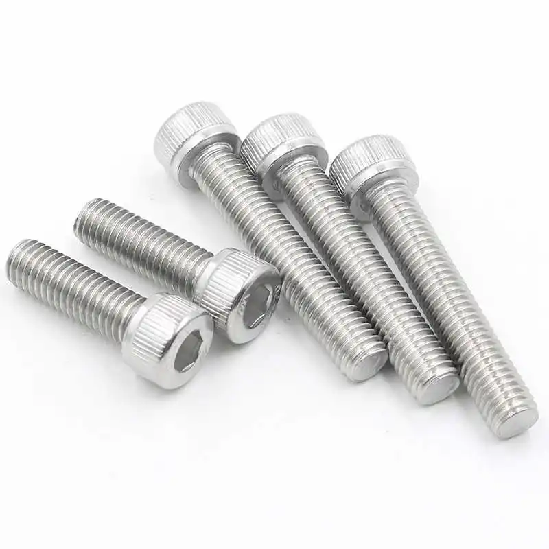 304 Stainless Steel Socket Head Cap Screw plate with nickel exagon socket head cap screw with full tooth